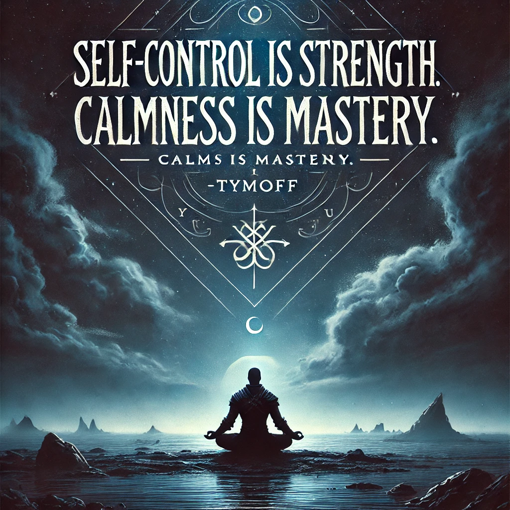 Self-Control is Strength. Calmness is Mastery. You – Tymoff